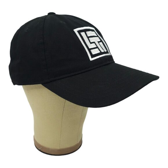 Econscious Embroidered Black Adjustable Tuck Strap Cap Trucker Baseball Golf Hat - Picture 3 of 13